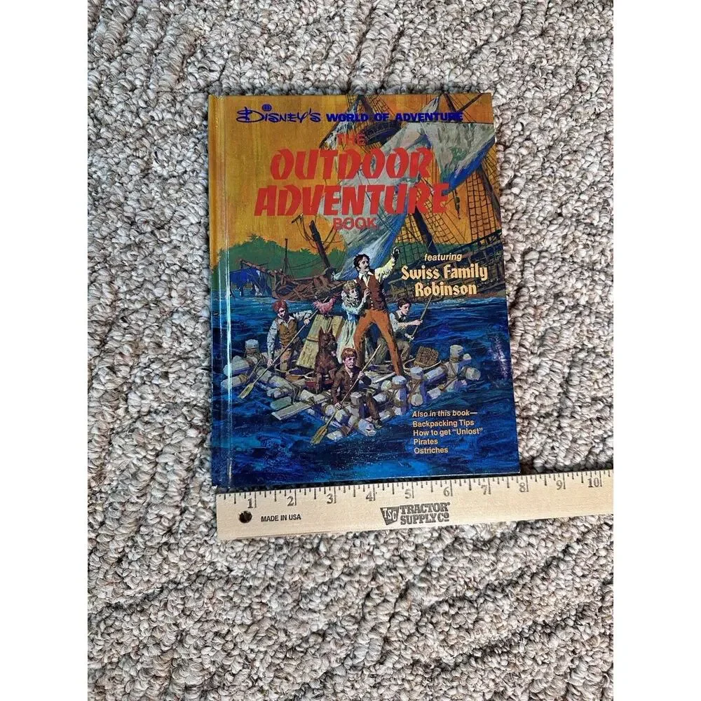 Disney Vintage Outdoor Adventure Book Swiss Family Robinson Story
